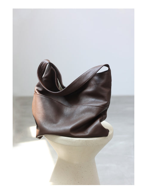 Lilian Genuine Leather Sheepskin Minimalist Style Tote Bag - Zafari Studio Jewelry