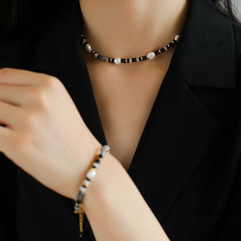 Multicolor Onyx Beads Necklace - Zafari Studio Jewelry