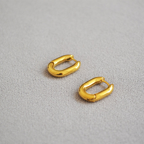 U Shape Hoop Earrings - Zafari Studio Jewelry