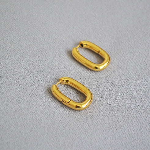 U Shape Hoop Earrings - Zafari Studio Jewelry