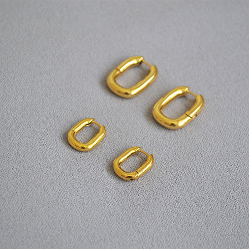 U Shape Hoop Earrings - Zafari Studio Jewelry