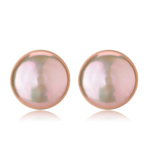 Coin Baroque Pearl Stud Earrings - Zafari Studio Jewelry