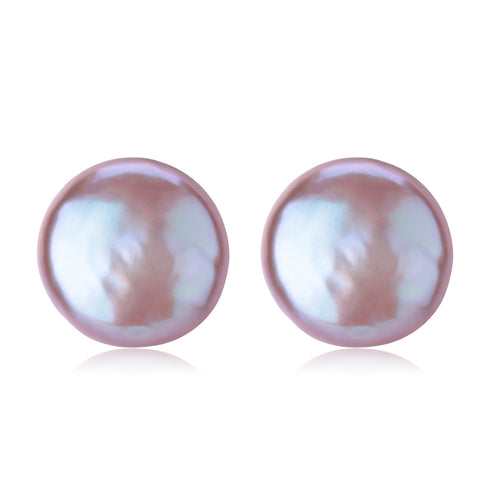 Coin Baroque Pearl Stud Earrings - Zafari Studio Jewelry