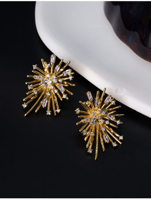 Fireworks CZ Earrings - Zafari Studio Jewelry