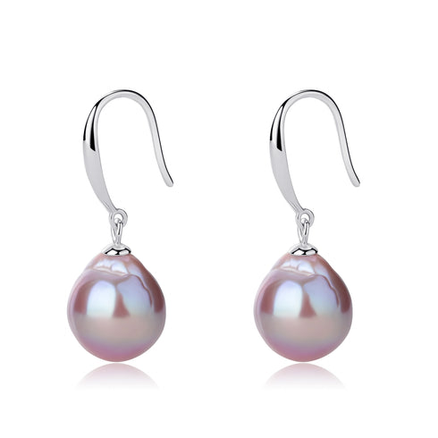 Teardrop Barqoue Pearl Hook Earrings - Zafari Studio Jewelry