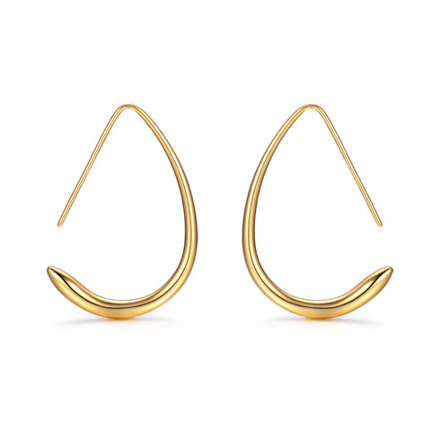Waterdrop Shape Hoop Earrings - Zafari Studio Jewelry