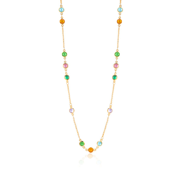 Multicolor Gemstone Necklace - Zafari Studio - Zafari Jewlery