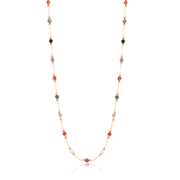 Colorful Gems Chain Necklace - Zafari Studio - Zafari Jewlery