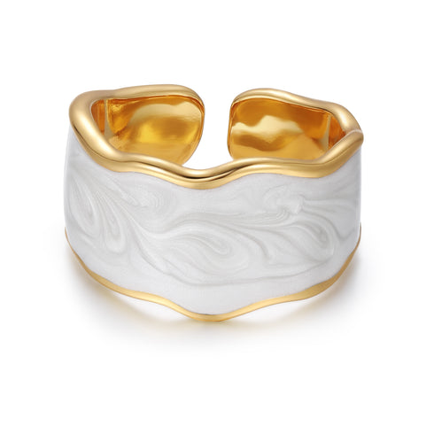 Enamel Charm Open Ring - Zafari Studio Jewelry