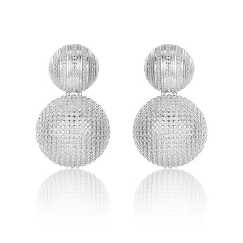 Dual Ball Gold Earrings - Zafari Studio Jewelry