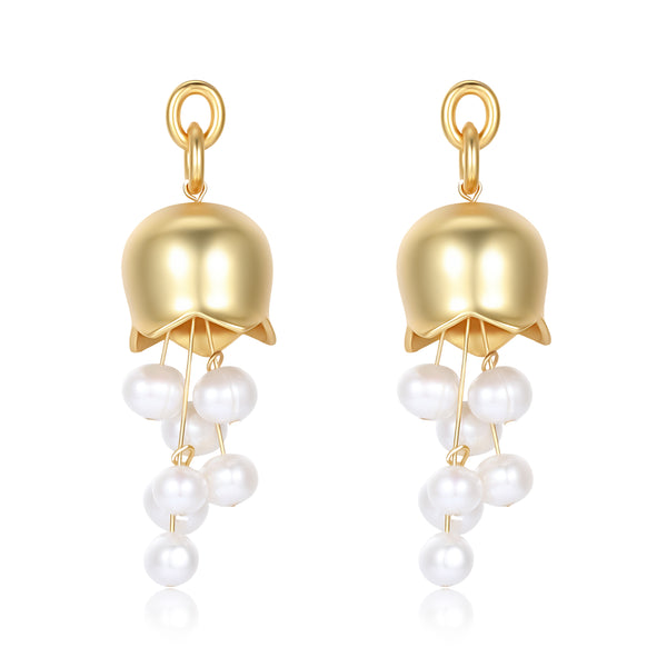 Lily of the valley pearl earrings - Zafari Studio Jewelry