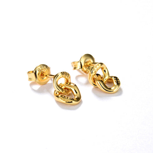 Gold Twisted Earrings - Zafari Studio Jewelry
