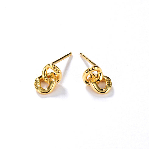 Gold Twisted Earrings - Zafari Studio Jewelry