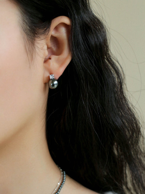 Swarovsk Pearl Zirconia Stone Earrings - Zafari Studio Jewelry