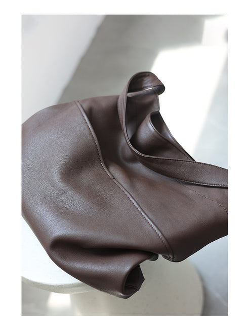 Lilian Genuine Leather Sheepskin Minimalist Style Tote Bag - Zafari Studio Jewelry