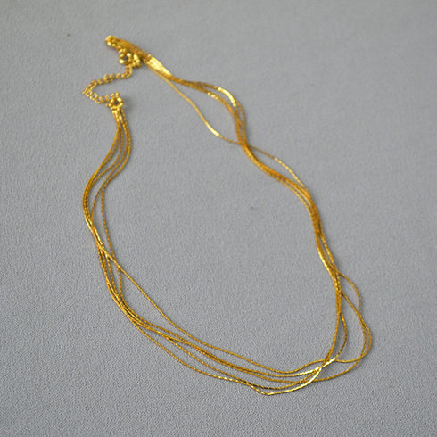 Five Layers Chain Necklace - Zafari Studio Jewelry
