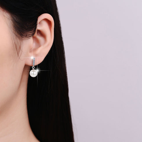 Natural Pearls CZ Earring - Zafari Studio Jewelry