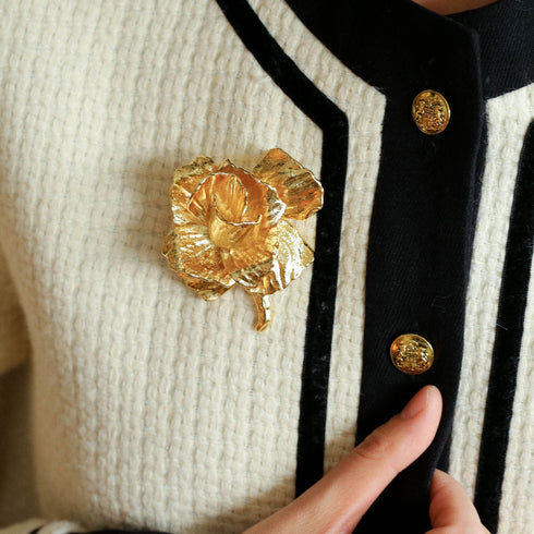 Antique Rose Brooch Elegance - Zafari Studio - Zafari Jewlery