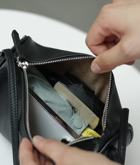 Lilian Genuine Leather Underarm Cylinder Bag - Zafari Studio Jewelry