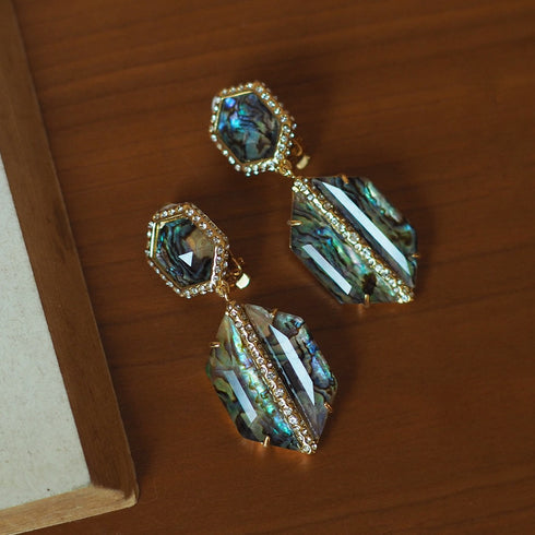 Abalone & Mother-of-pearl Ear Clips - Zafari Studio Jewelry