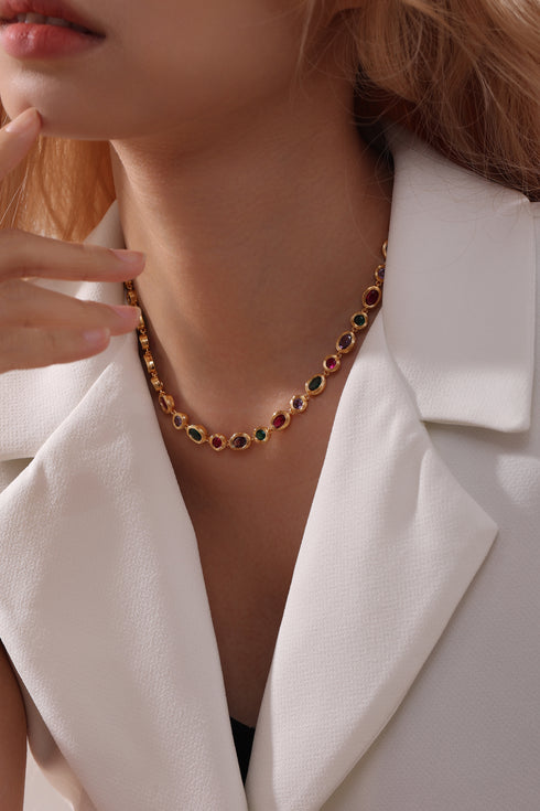 Coloful Gemstones Bracelet Necklace(Purchase Individually) - Zafari Studio - Zafari Jewlery