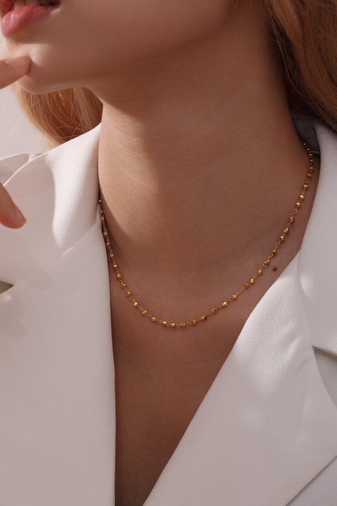 Mini Gold Ball Necklace - Zafari Studio - Zafari Jewlery