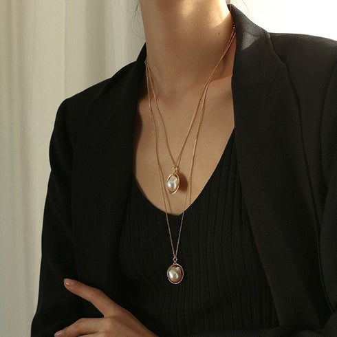 Large Baroque Pearl Necklace