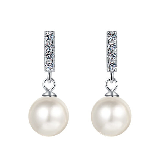 Natural Pearls CZ Earring - Zafari Studio Jewelry