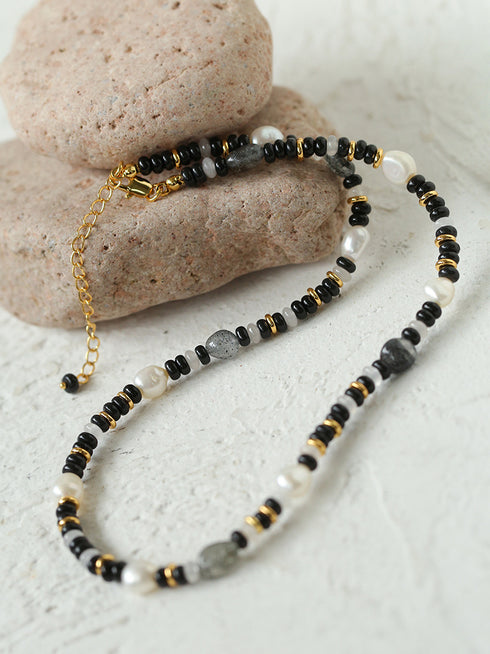 Multicolor Onyx Beads Necklace - Zafari Studio Jewelry