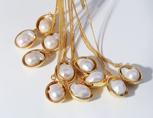 Large Baroque Pearl Necklace