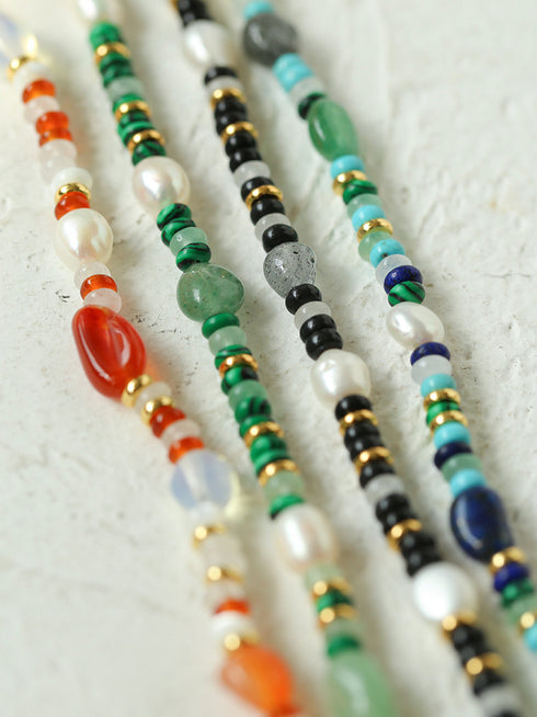 Multicolor Onyx Beads Necklace - Zafari Studio Jewelry