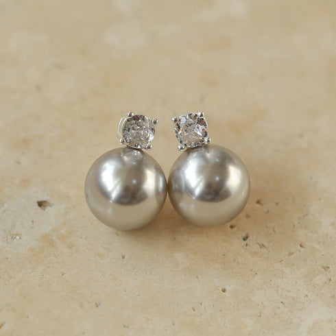 Swarovsk Pearl Zirconia Stone Earrings - Zafari Studio Jewelry
