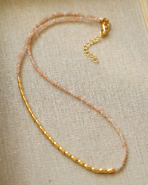 Mini Gemstones Beaded Necklace - Zafari Studio Jewelry