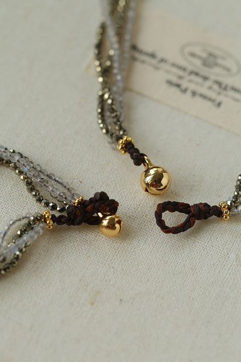 Natural Stone Chain Layered Necklace & Bracelet - Zafari Studio Jewelry