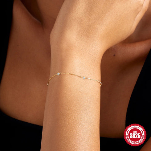 Classic Zirconia Bracelet – Adjustable Minimalist Design - Zafari Studio Jewelry