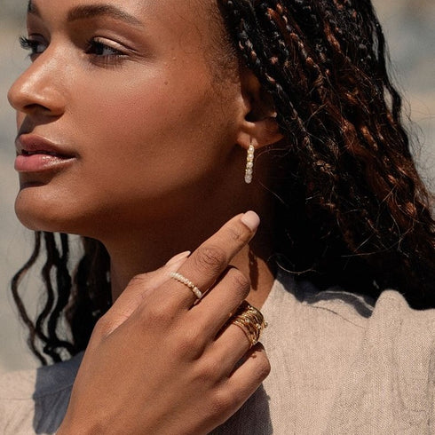 Twisted CZ Layered Ring - Zafari Studio Jewelry