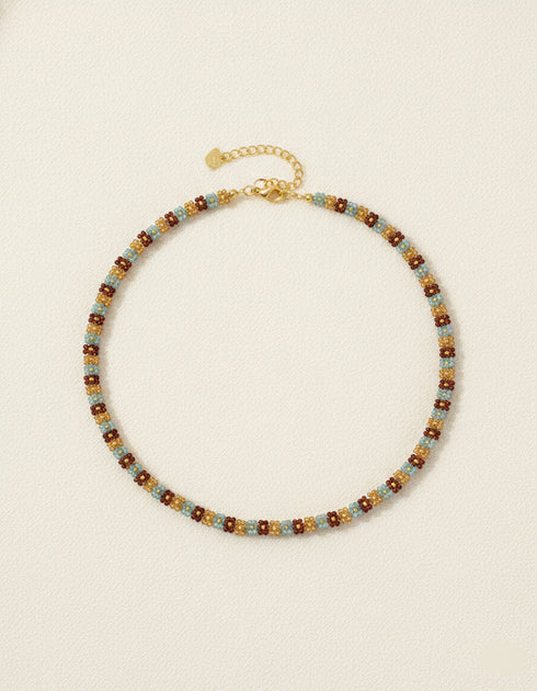 Boho Flower Beaded Bracelet, Necklace or Full Set