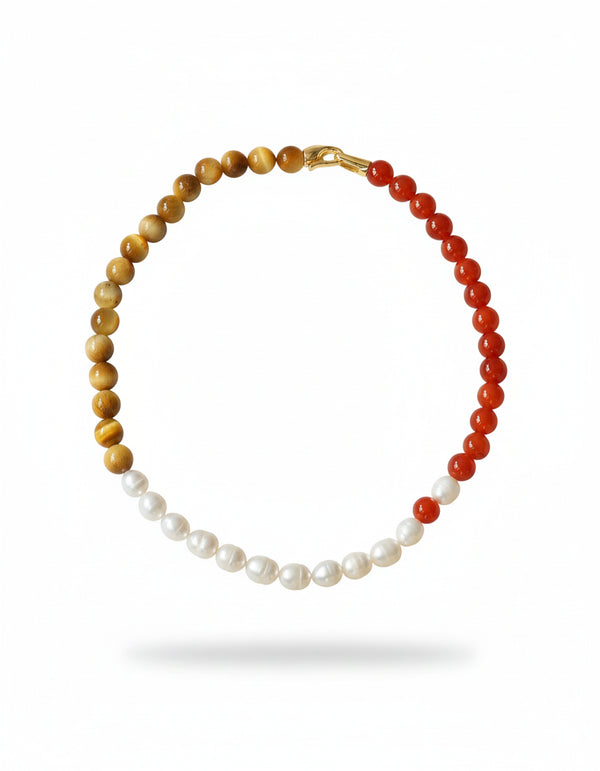 Baroque Pearl Tiger's Eye Necklace