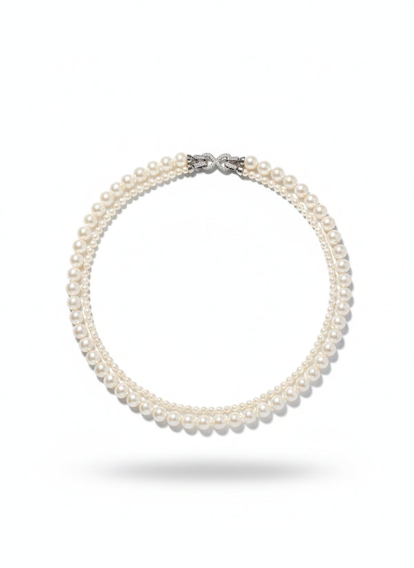 Double-Strand Pearl Necklace