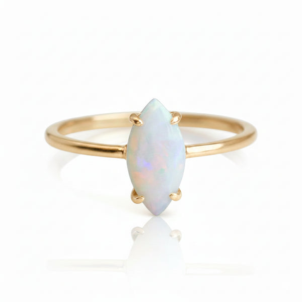 Minimal Opal Marquise Ring