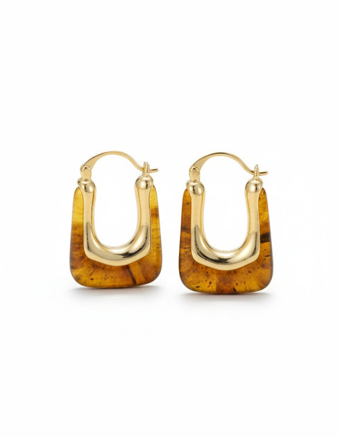Resin Sculpted Hoop Earrings
