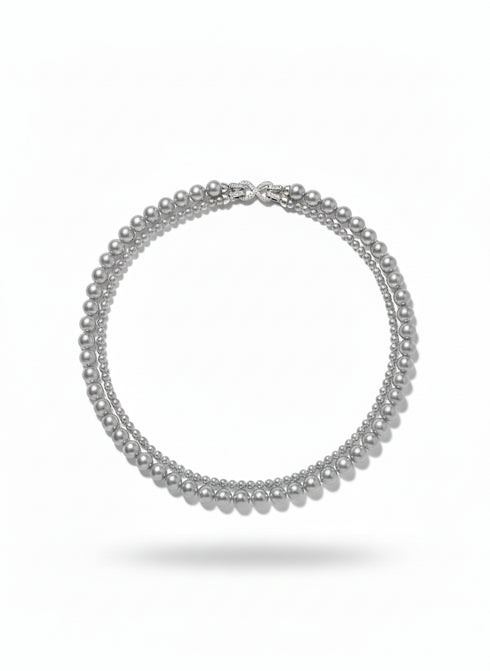 Double-Strand Pearl Necklace - Necklaces | ZAFARI Studio Jewelry