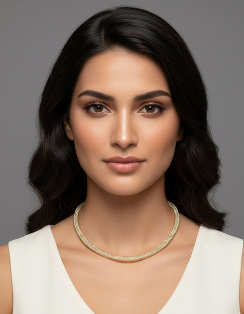 Mesh Chain Necklace, Earrings or Full Set