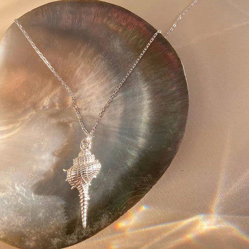 S925 Silver Conch Shell Necklace - Zafari Studio Jewelry