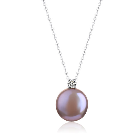 Sasha Coin Baroque Pearl Pendant Necklace - Zafari Studio Jewelry