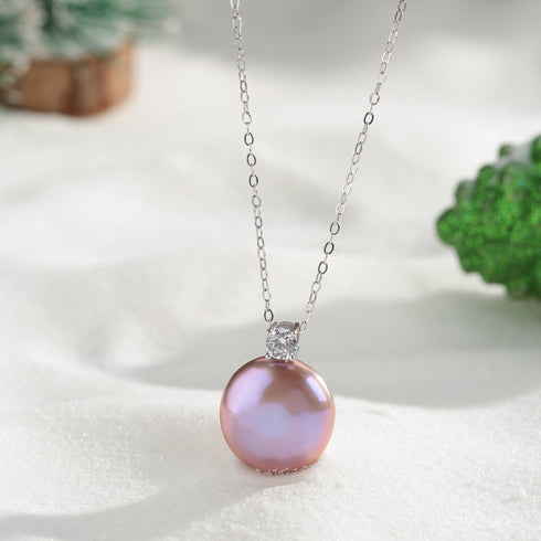 Sasha Coin Baroque Pearl Pendant Necklace - Zafari Studio Jewelry