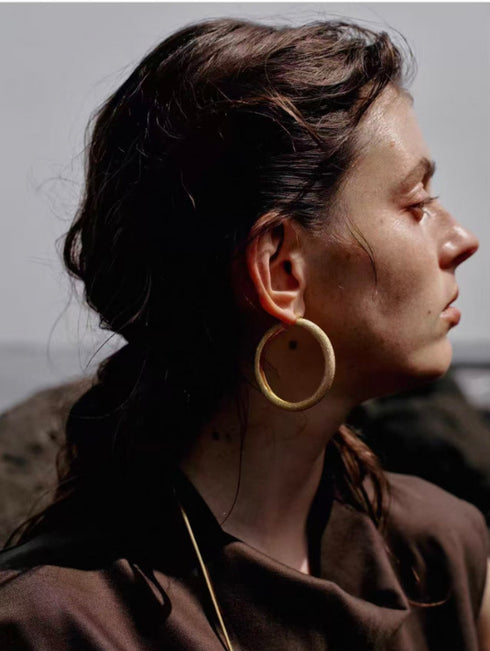 Frosted Hoop Earrings