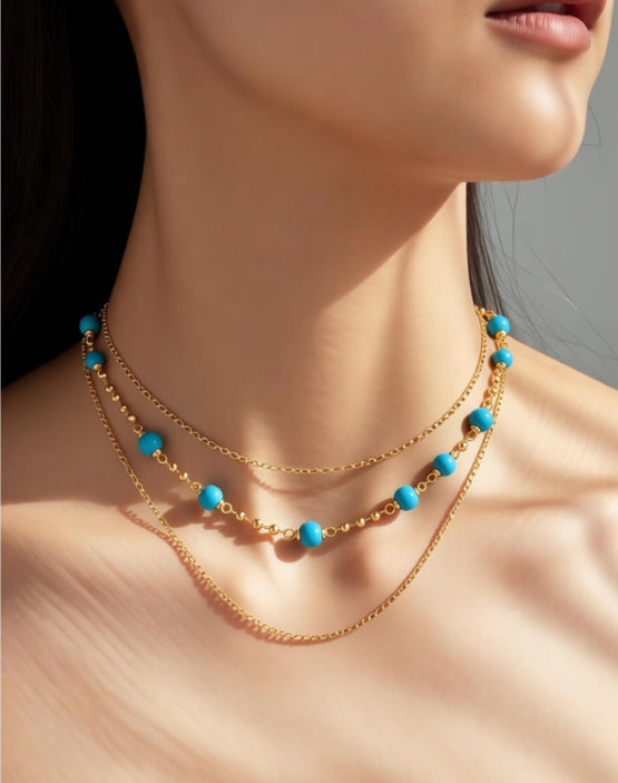 Beaded Turquoise Necklace, Earrings or Full Set (Copy) - Sets | ZAFARI Studio Jewelry