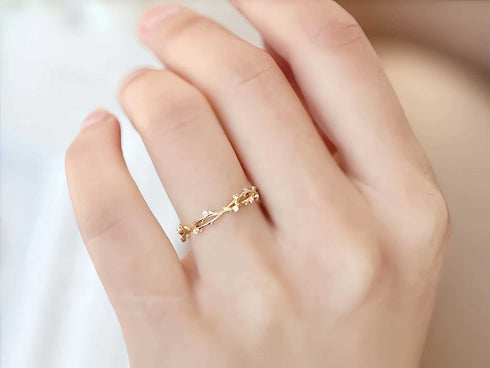 Branch Zirconia Ring - Rings | ZAFARI Studio Jewelry