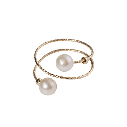 Dual Freshwater Pearl Ring - Zafari Studio Jewelry